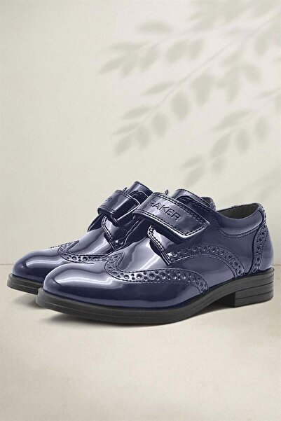 Rakerplus Сині оксфорди на липучках для хлопчиків з шкірозамінника