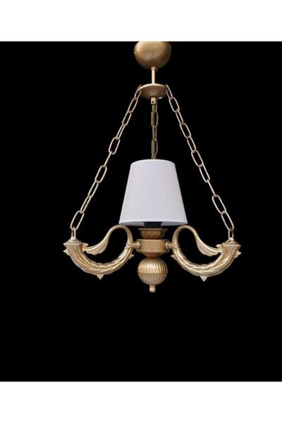 DEDE TEKLİ RİGA AVİZE ZİNCİRLİ ESKİTME KREM RENGİ ŞAPKALI