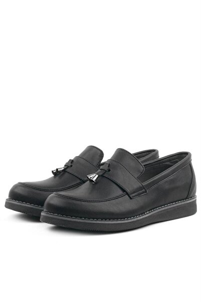 Rakerplus Pantofi clasici pentru copii Loafer negru mat