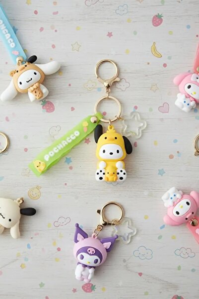 Miniso Sanrio Lisanslı Sevimli Hayvan Serisi Anahtarlık - Cinnamoroll - Kurom...