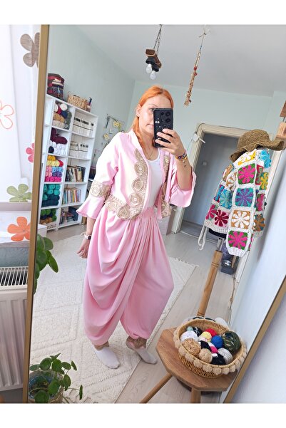 ÇATI KATI Vintage Özel Tasarım Dhoti Arnavut Şalvar Takımı