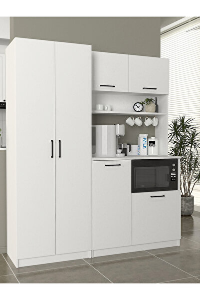 dorpek Tuco 2 Kapakli Mutfak Dolabı & Tuco 2 Kapaklı 5 Rafli Çok Amaçlı Dolap Kahve Köşesi Beyaz