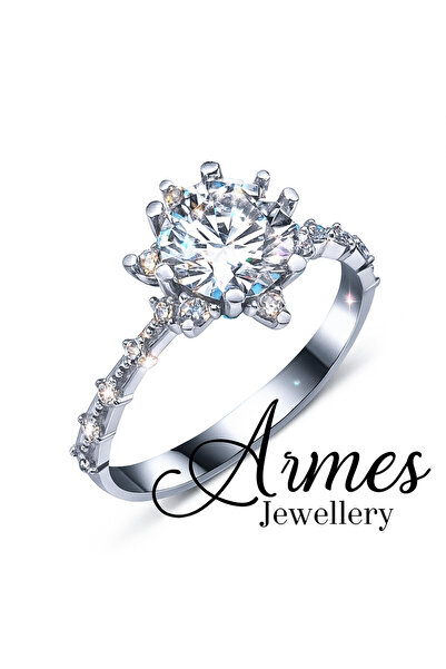 Armes Silver KARLAR KRALİÇESİ LOTUS TEKTAŞ YÜZÜK