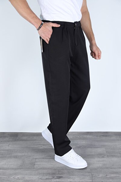 wamoss 2025 Pleated Relaxed Fit Vintage Classic Wide Leg Baggy Trousers Pl11