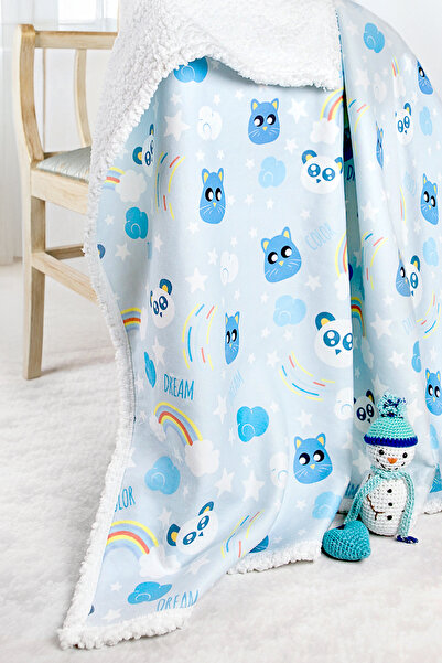 HAMUR Fluffy Baby Blanket 80X100 Cmdream Swaddle Stroller Double-Sided Sheep Hair Blanket 100X80