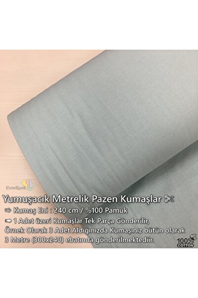 evimrenk Mint Pazen %100 Pamuk Kumaş - Bebek - Nevresim - Battaniye - Hobi - ...