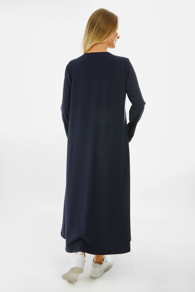 Almila Βαμβακερό μακρυμάνικο φόρεμα με λαιμόκοψη 2031