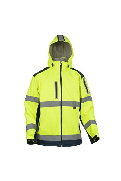 Vizwell معطف سوفتشيل عاكس للضوء WJK177 (أصفر)