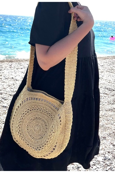 DANTEL-Design HANDMADE YUVARLAK DESENLİ ÇAPRAZ ÇANTA