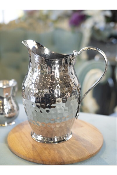 Bakır Concept Bakır Sürahi Çekiç Dövme Antalya Model Gümüş Renk