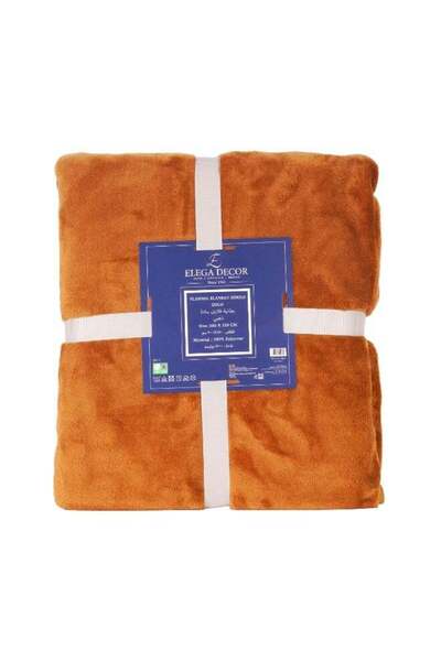 Elega Decor Flannel Blanket - Double (200x220) - Solid Gold Soft, Cozy, All-Season & Lightweight