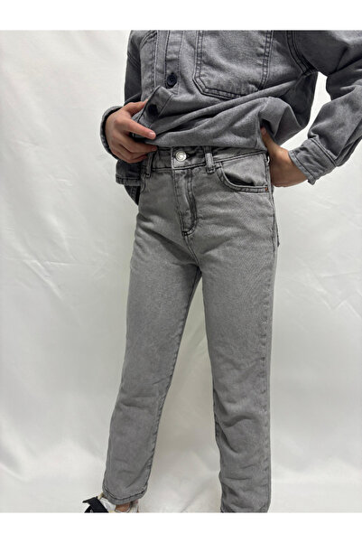 Ede Tekstil PANTALONI JEAN CU PICIOARE STRÂNSI GRI FETE