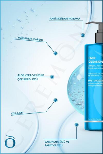 Ceremony Hyaluronik Asit Temizleme Jeli 400 ml | Nemlendirici Bariyer Dostu Cleanser