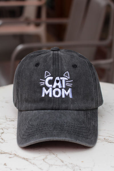 CAP BROS Pălărie Pisică Mamă - Pălărie Vintage Brodată Cat Mom