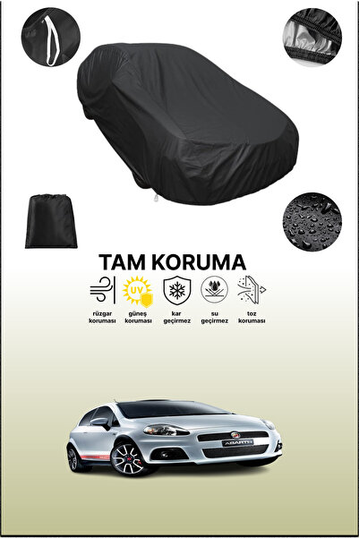 dokaca Black Fiat Grande Punto Abarth 2007 - 2021 Compatible Car Tarpaulin, P...