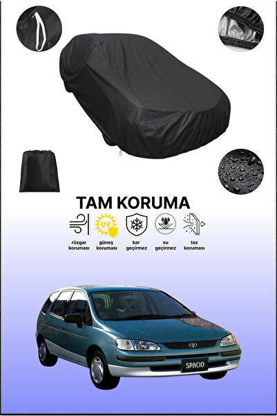dokaca غطاء سيارة متوافق مع تويوتا كورولا سباسيو 1 باللون الأسود، غطاء واقي، غطاء سيارة