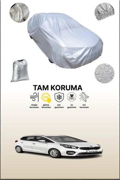 dokaca غطاء سيارة رمادي متوافق مع كيا كارينز 2013 - 2021، غطاء سيارة، غطاء واقي