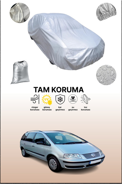 dokaca Gray Volkswagen Sharan 2000 - 2010 Compatible Car Cover, Car Tarpaulin...