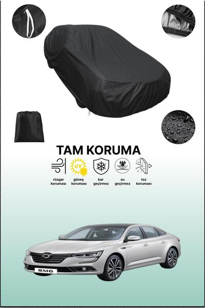 dokaca Black Renault Samsung Sm6 Compatible Car Cover, Protective Cover, Auto...