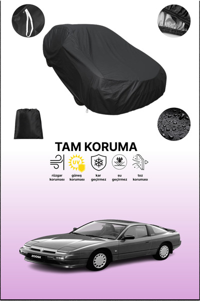 dokaca Black Nissan 200 Sx 1989 - 1994 Compatible Car Tarpaulin, Protective C...