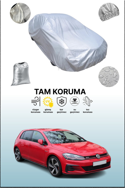 dokaca غطاء سيارة رمادي متوافق مع فولكس فاجن جولف VII R ذو 5 أبواب من 2013 إل...