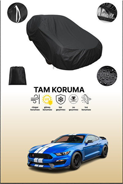 dokaca Black Ford Mustang Shelby Gt350 2015 - 2021 Compatible Car Tarpaulin, ...