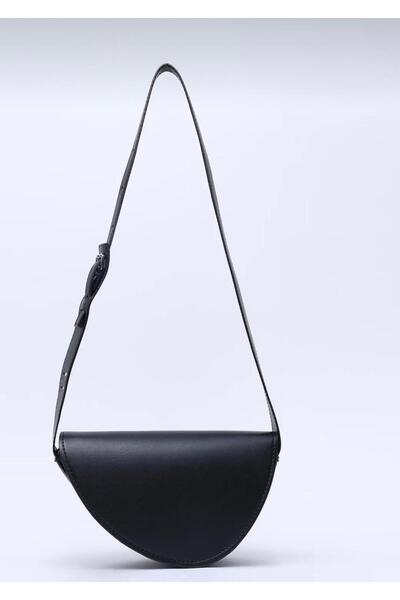 cosybag. Γυναικεία τσάντα ώμου από συνθετικό δέρμα ασύμμετρη ρυθμιζόμενη μαύρη