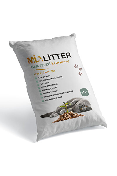 Genel Markalar Mialitter Çam Peleti Kedi Kumu %100 Organik Tozsuz Doğal Çam K...