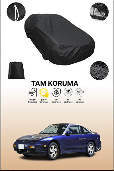 dokaca Black Nissan 180 Sx Compatible Car Tarpaulin, Protective Cover, Auto T...