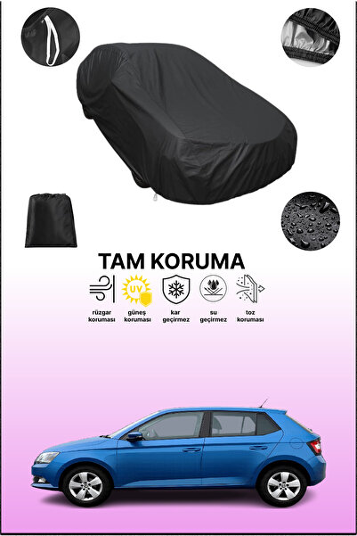 dokaca غطاء سيارة متوافق مع سكودا فابيا 2014 - 2018 باللون الأسود، غطاء واقي،...