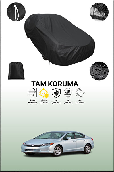 dokaca Black Honda Civic Sedan Natural Gas 2012 - 2016 Compatible Car Tarpaul...
