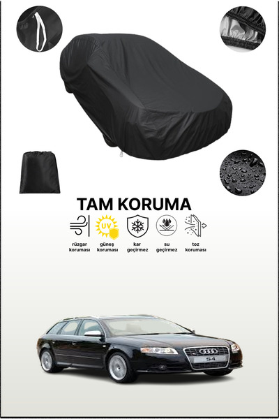 dokaca غطاء سيارة متوافق مع أودي S4 أفانت 2006 - 2007 باللون الأسود، غطاء واق...