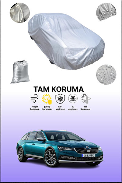 dokaca غطاء سيارة رمادي متوافق مع سكودا سوبيرب سكاوت 2019 - 2021، غطاء سيارة، غطاء واقي