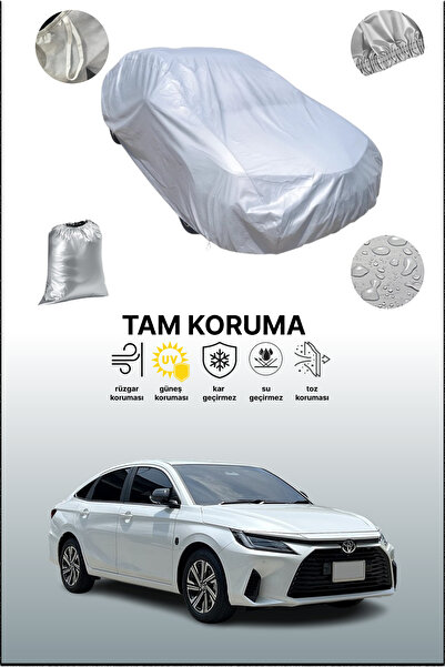 dokaca غطاء سيارة تويوتا فيوس 3 رمادي اللون، متوافق مع السيارات، غطاء واقي لل...