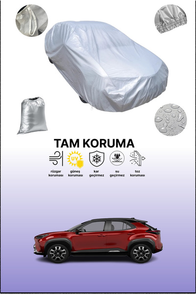 dokaca غطاء سيارة رمادي متوافق مع تويوتا ياريس كروس، غطاء سيارة، غطاء واقي