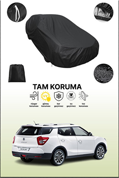 dokaca غطاء سيارة أسود متوافق مع سيارة سانغ يونغ إكس إل في، غطاء واقي، غطاء س...