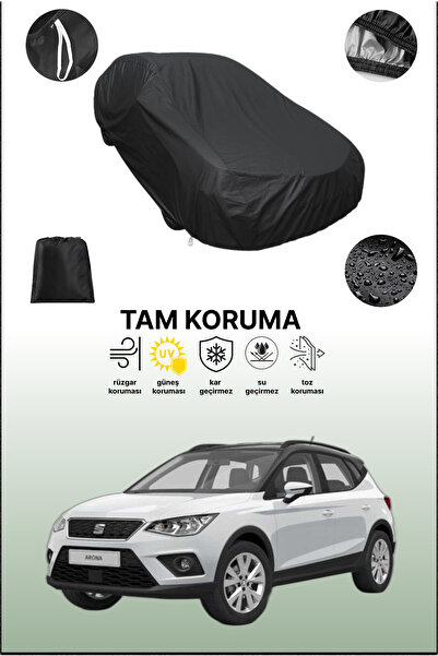dokaca غطاء سيارة أسود متوافق مع سيات أرونا، غطاء واقي، غطاء سيارة
