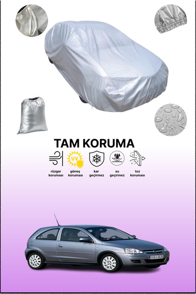 dokaca غطاء سيارة رمادي متوافق مع أوبل كورسا ثلاثي الأبواب 2001 - 2006، غطاء ...