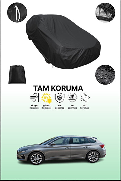 dokaca غطاء سيارة أسود متوافق مع سكودا سكالا، غطاء واقي، غطاء سيارة