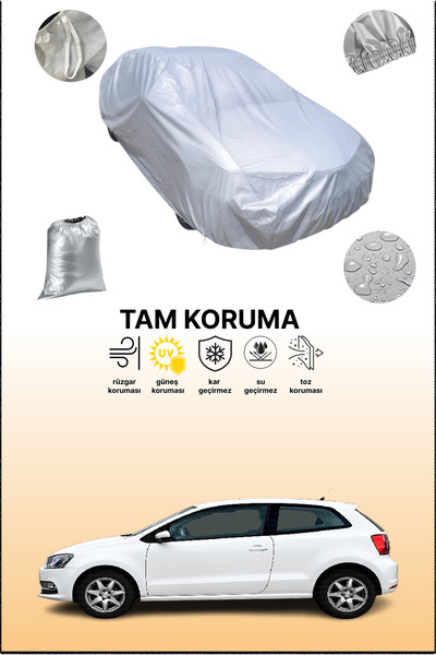 dokaca غطاء سيارة رمادي لفولكس واجن بولو 3 أبواب 2014 - 2017 متوافق مع السيار...