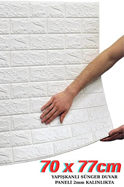 Renkli Duvarlar Ekoslim 70x77cm  1 Adet Yapışkanlı Silinebilir Tezgah Ofis Salon Sünger 2mm Duvar Paneli Kağıdı