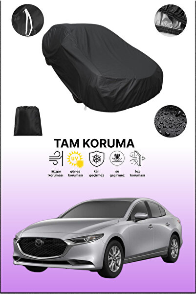 dokaca غطاء سيارة متوافق مع سيارة مازدا 3 1 سيدان باللون الأسود، غطاء واقي، غ...