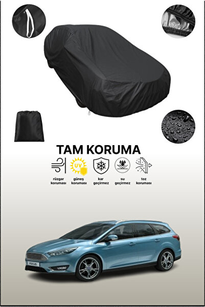 dokaca غطاء سيارة متوافق مع سيارة فورد فوكس 3 واجن باللون الأسود، غطاء واقي، ...