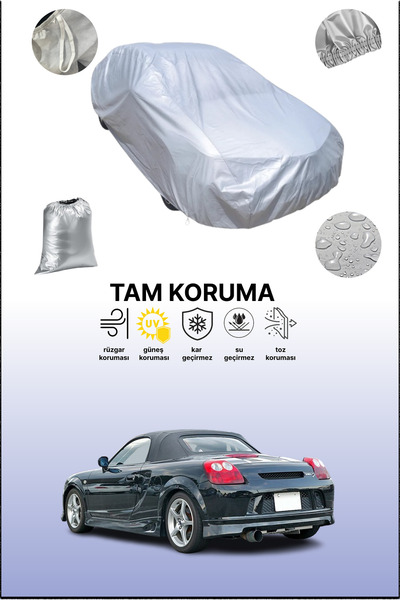 dokaca Gray Toyota Mr-S Compatible Car Cover, Car Tarpaulin, Protective Cover