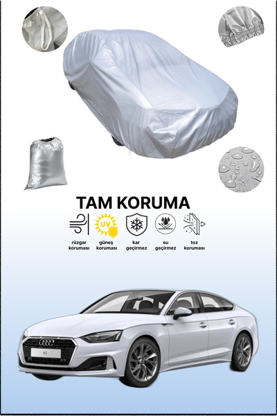 dokaca غطاء سيارة رمادي متوافق مع أودي A5 سبورت باك، غطاء سيارة، غطاء واقي