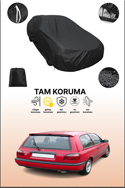 dokaca غطاء سيارة أسود متوافق مع نيسان صني 3 هاتش، غطاء واقي، غطاء سيارة