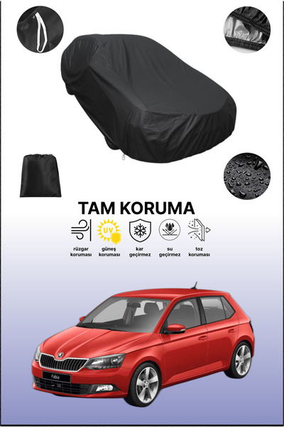dokaca غطاء سيارة متوافق مع سيارة سكودا فابيا 1 باللون الأسود، غطاء حماية، غط...