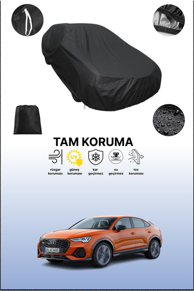 dokaca غطاء سيارة أسود متوافق مع أودي Q3 سبورتباك، غطاء واقي، غطاء سيارة