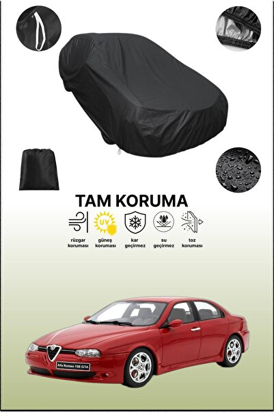 dokaca غطاء سيارة متوافق مع سيارة ألفا روميو 156 GTA باللون الأسود، غطاء حماي...