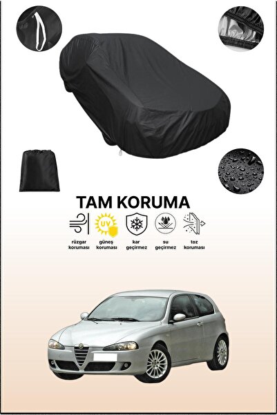 dokaca غطاء سيارة متوافق مع سيارة ألفا روميو 147 باللون الأسود، غطاء واقي، غط...